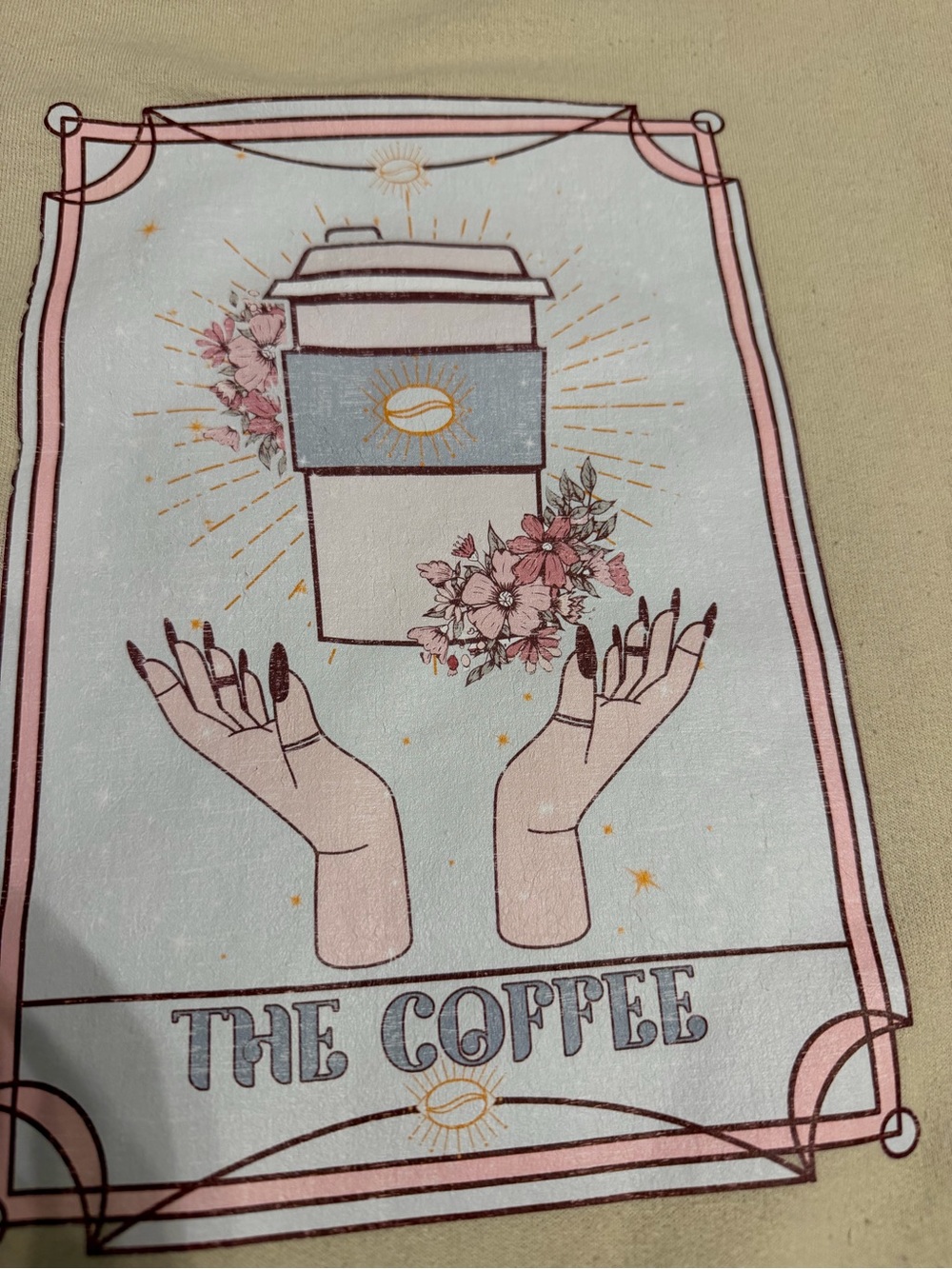 Beige Graphic Praise Coffee Sweatshirt